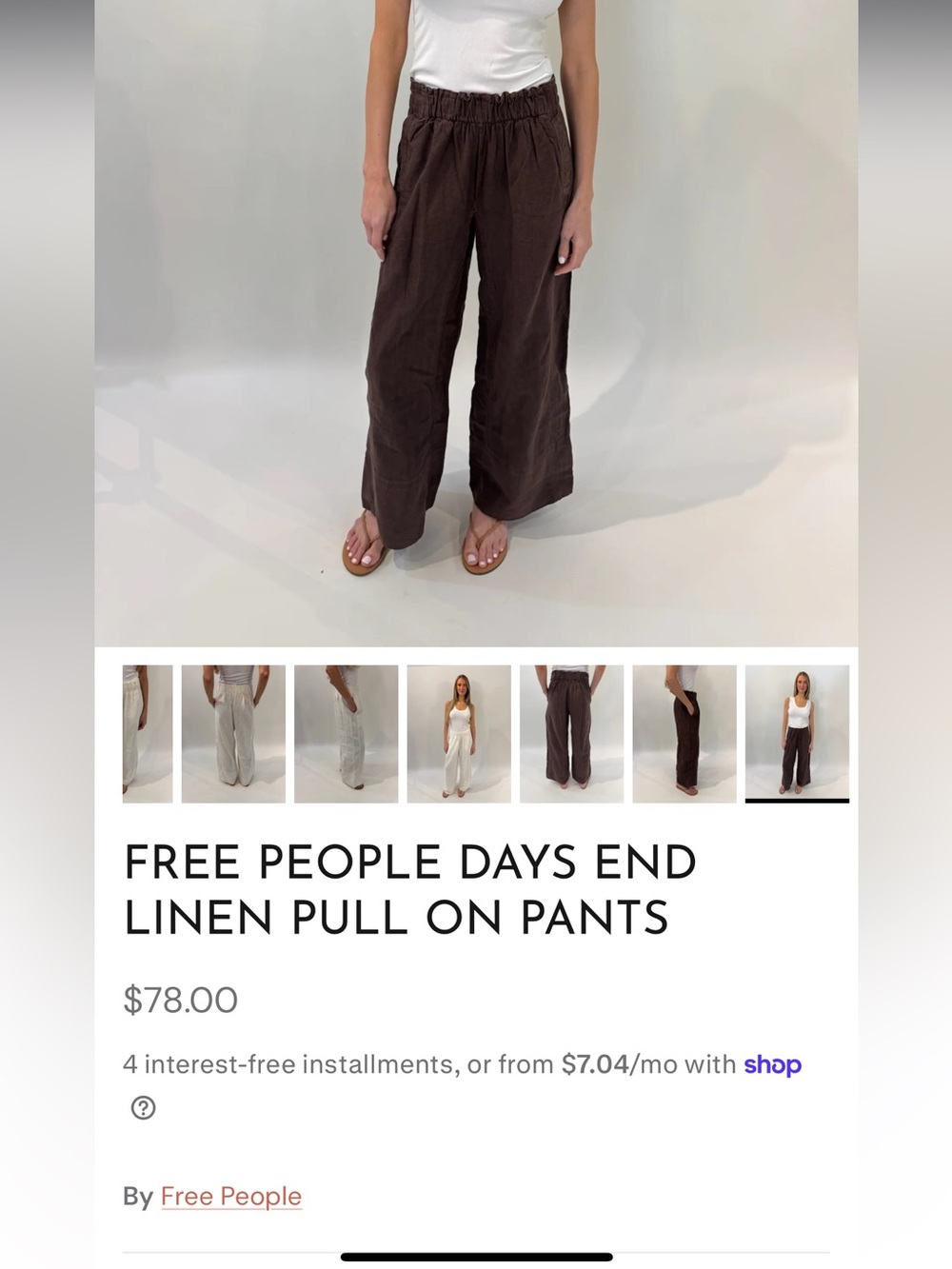 Free People Linen Pants